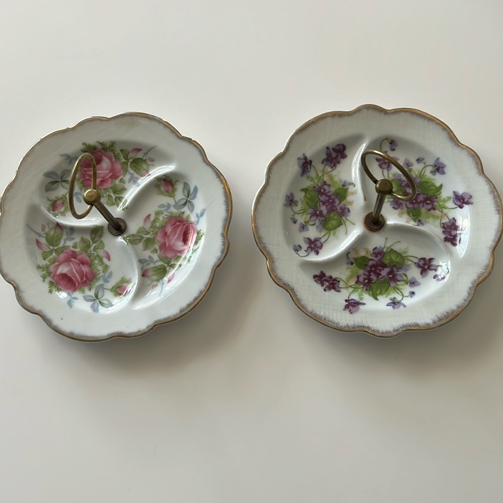 Lefton china floral hand painted dishes 2